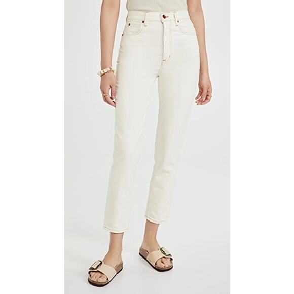SLVRLAKE Beatnik Ankle Jeans in Ivory - Picture 1 of 10